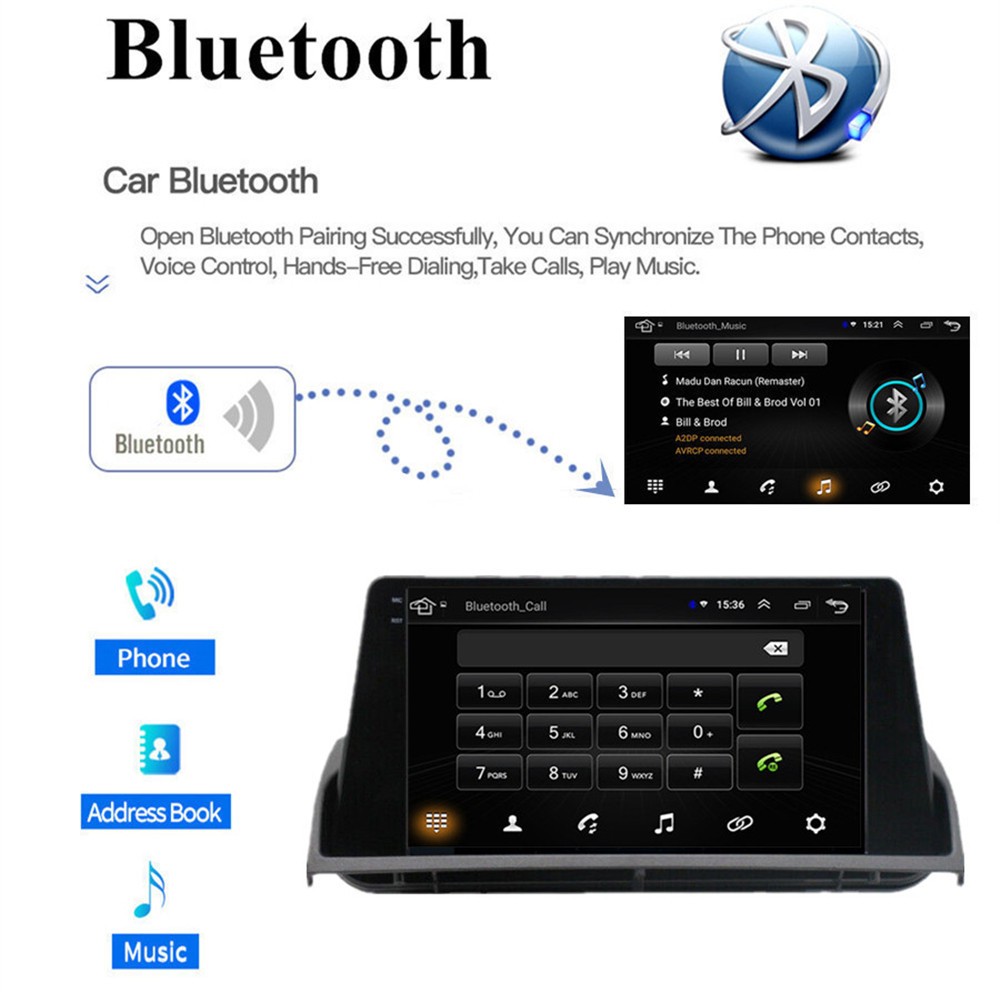 Car Stereo Player HD TV Bluetooth USB WIFI FM Radio Fit For Mazda 6 2004-2015