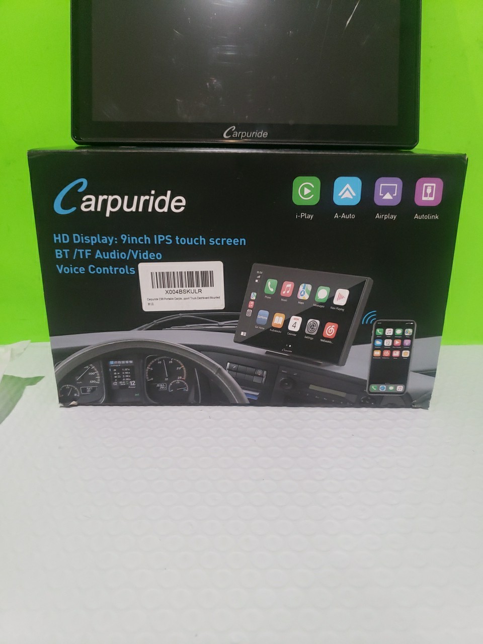 CARPURIDE C98 Wireless 9’’ Apple Carplay Android Auto GPS Navigation C Open Box