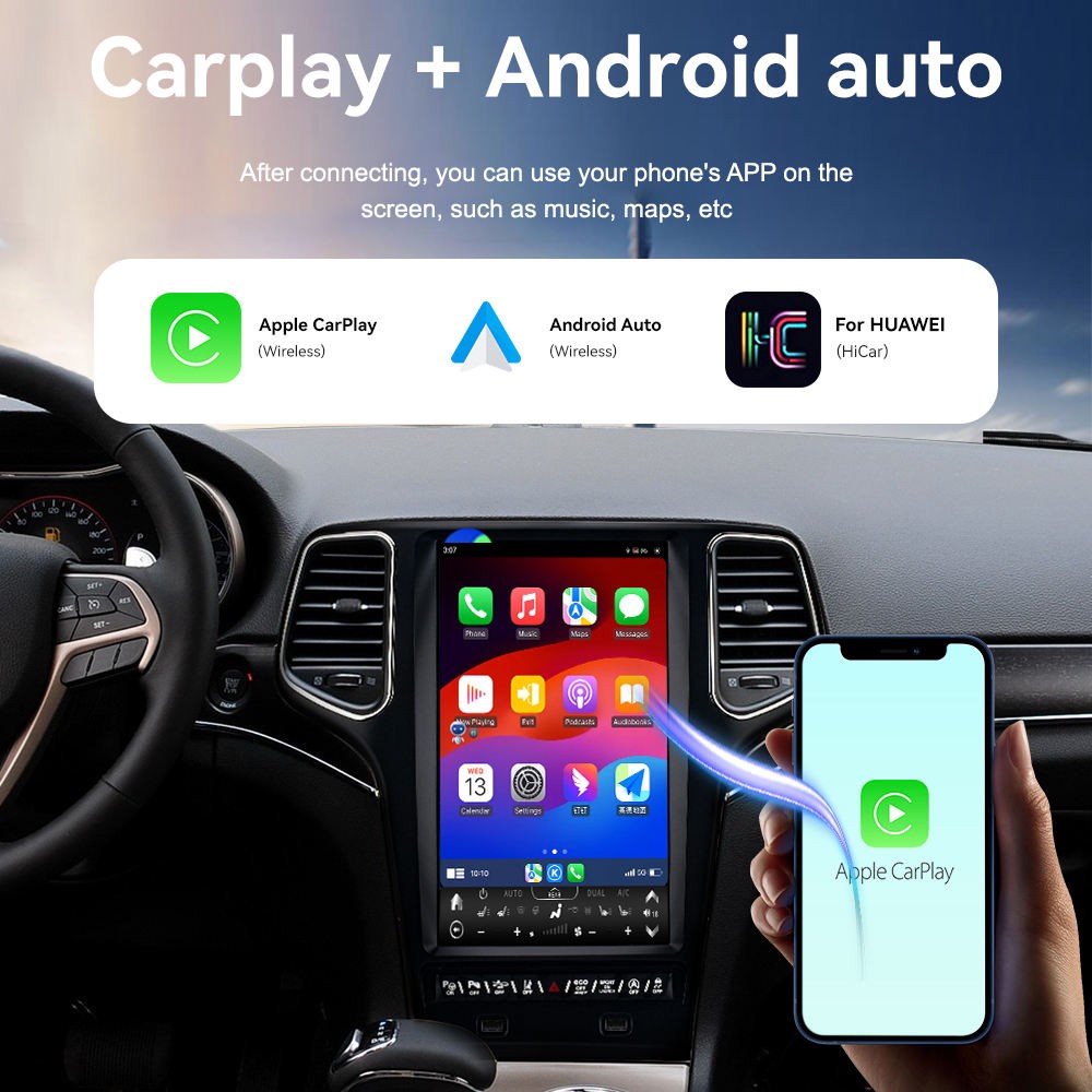 For Jeep Grand Cherokee 2011-2022 Android Car Stereo Radio Carplay GPS Navi 128G