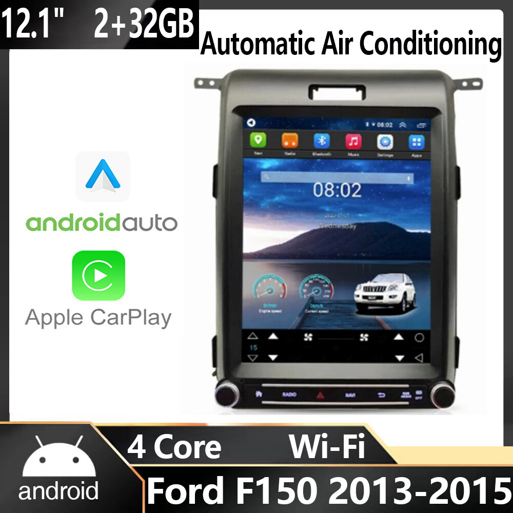 12.1″ Tesla Style Android10 Car Stereo Radio Gps Carplay For Ford F150 2013-2015