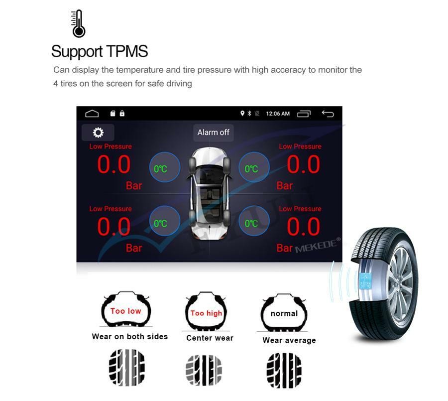 Car Android 9.1 HD Quad-core 10.1″ GPS Wifi RAM 2GB ROM 32GB For 08-12 Accord