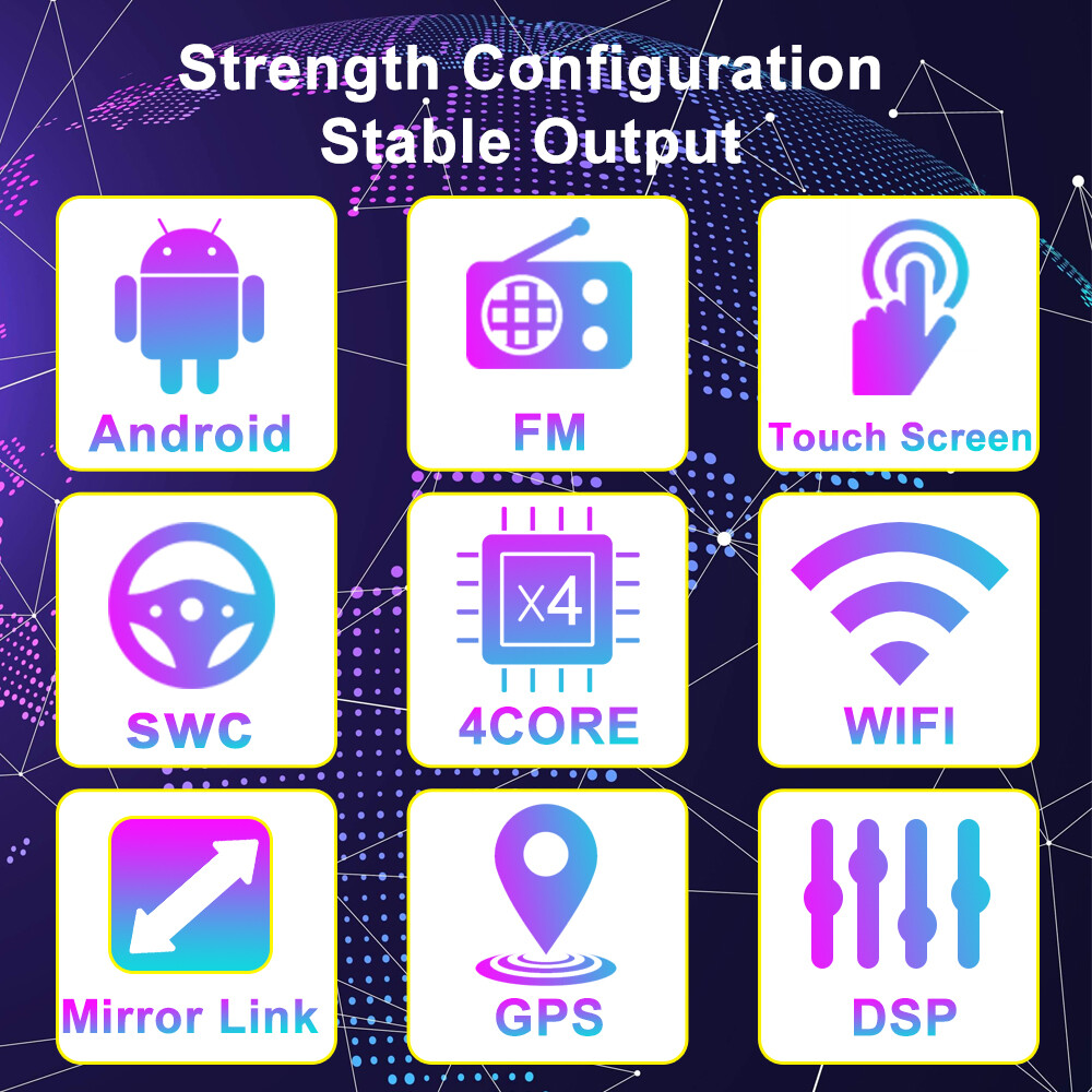 2+64G 10.1″ Double 2 Din Android 13.0 Car Carplay GPS Navi Radio Stereo WIFI BT