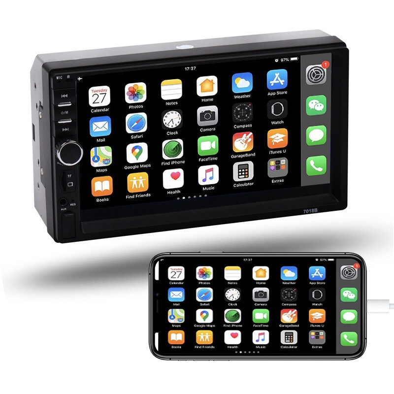 Car Radio For Apple/Andriod Carplay Car Stereo Touch Screen 2Din Camera
