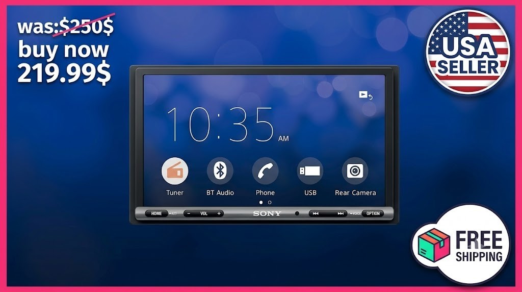 Sony XAV-AX150 6.95″ Car Stereo Apple CarPlay Android Auto Bluetooth Double DIN