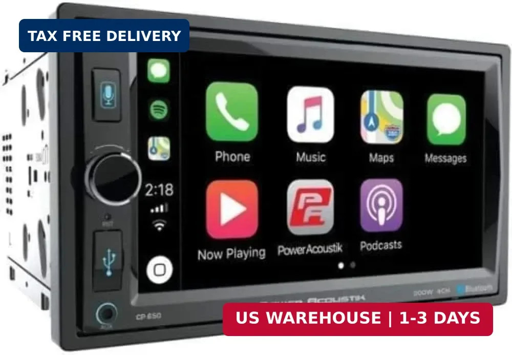 CP-650 Double Bluetooth In-Dash Digital Media Car Stereo Receiver touchscreen