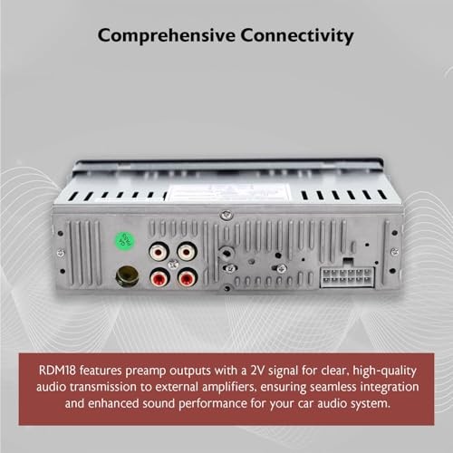 RDM18 V2 In-Dash Digital Media Car Receiver 50W – 4 Channels – Bluetooth