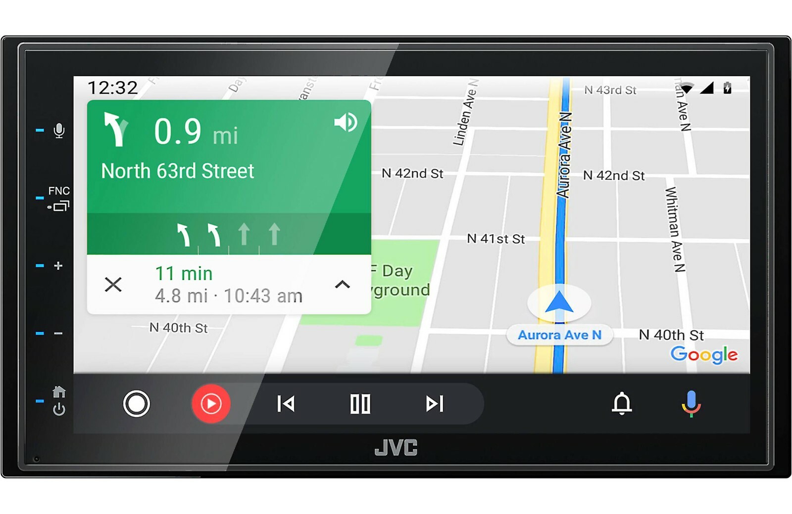 JVC KW-M560BT Bluetooth Multimedia Apple CarPlay Android Auto Pandora USB Mirror