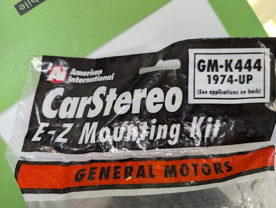 Vintage GM Car Stereo Mounting Kit GM-K444 Dash Kit for GM 1974 – 2004 NOS