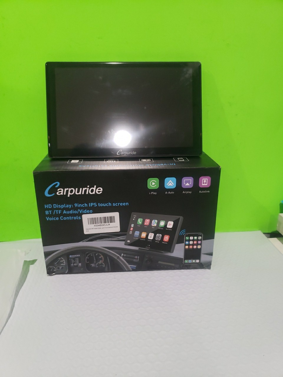 CARPURIDE C98 Wireless 9’’ Apple Carplay Android Auto GPS Navigation C Open Box