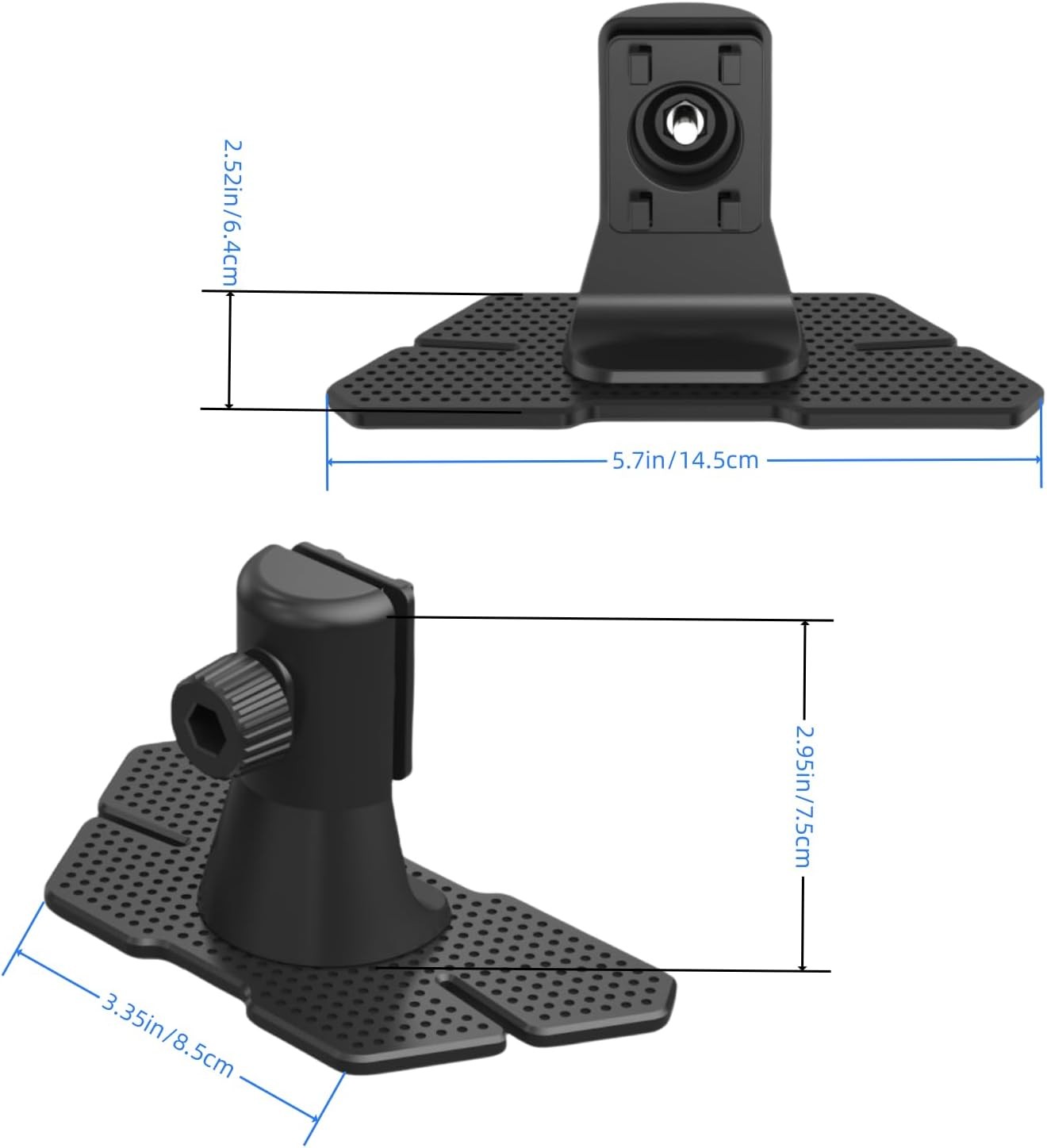 Replacement Carplay Mount for Portable Car Play Screen Holes black