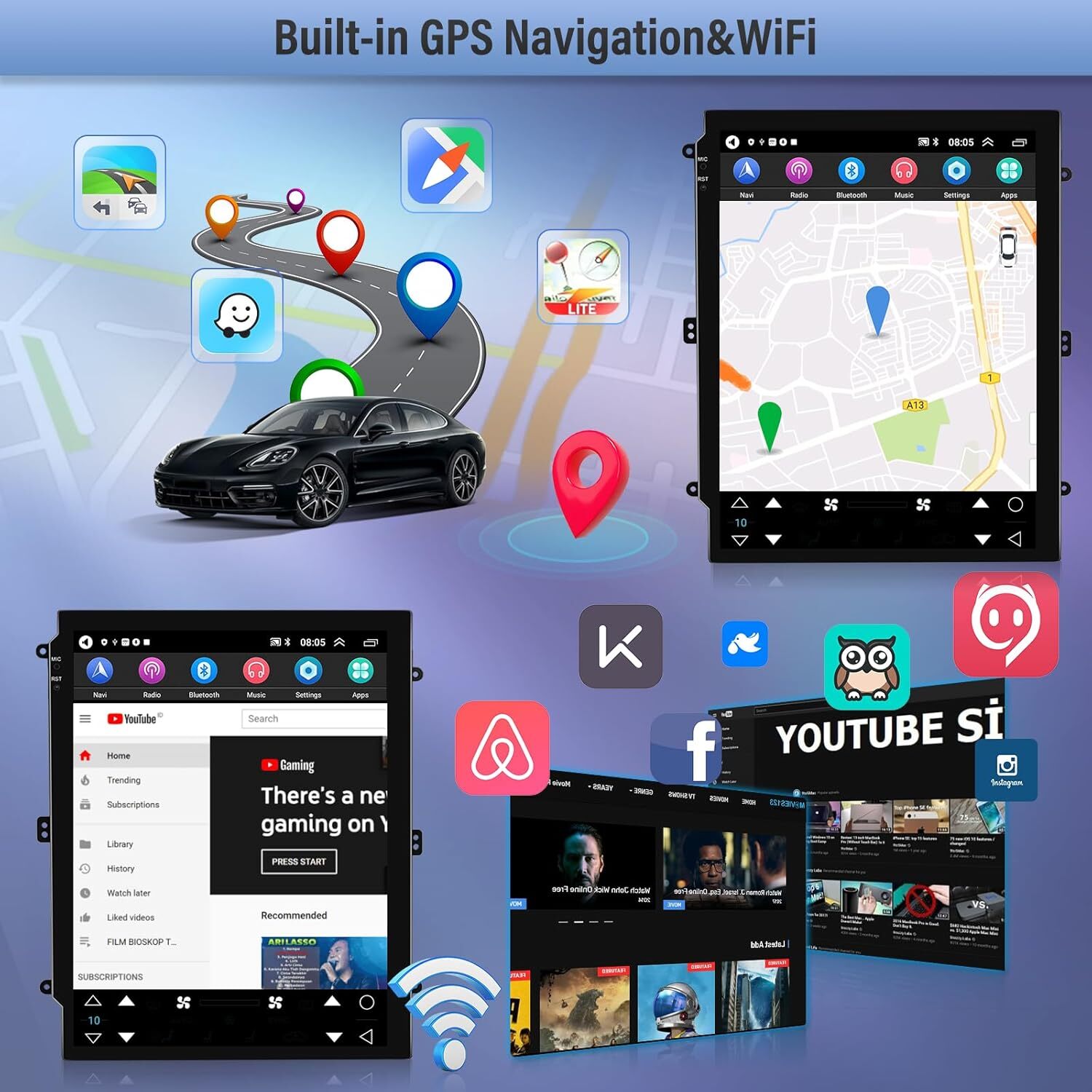 32GB Android 13.0 Carpaly Car Stereo Radio GPS Navi For Hyundai Sonata 2010-2015
