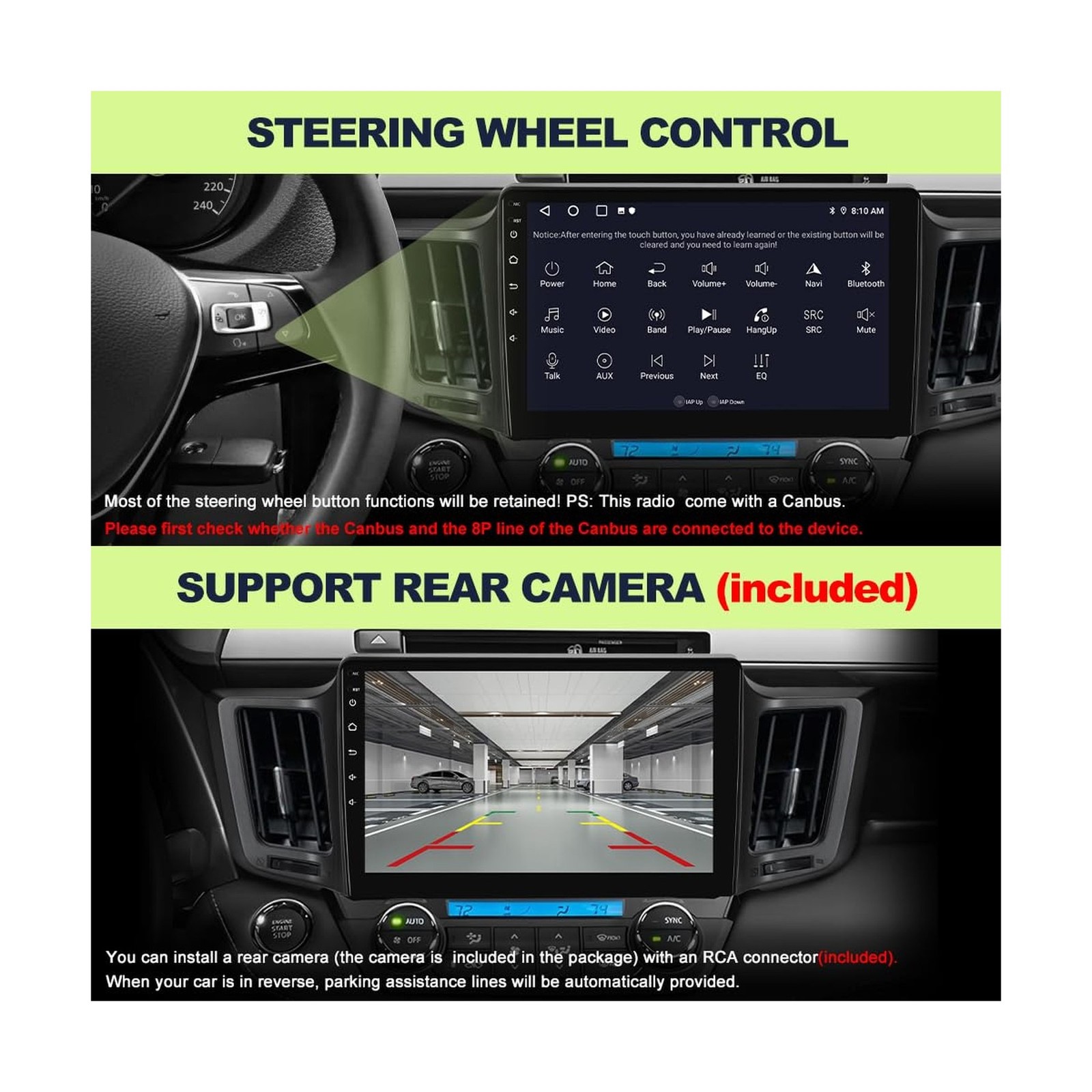 2G+64G Car Radio Stereo for Toyota RAV4 2013-2018 10.1Inch Android Head Unit …