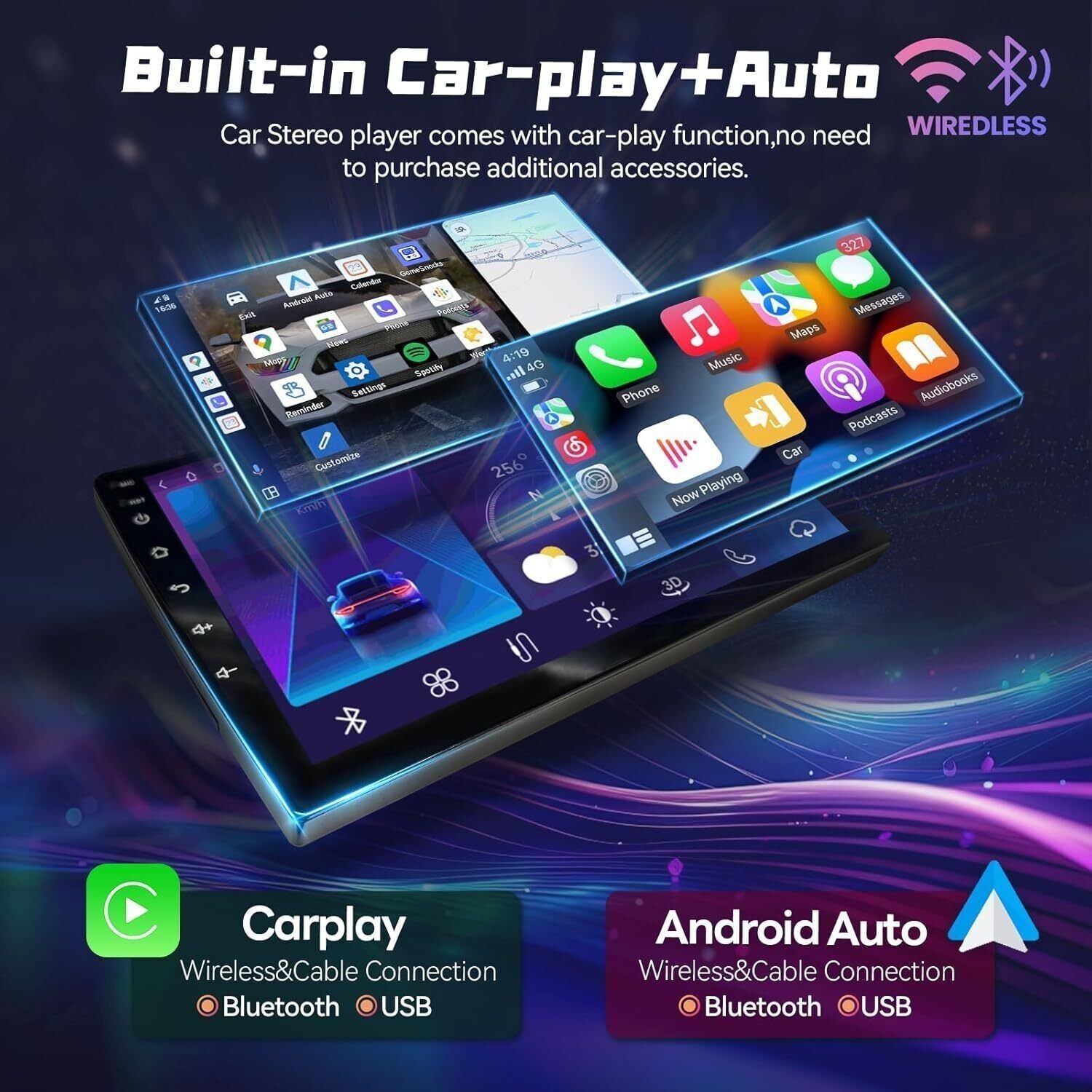 Car Radio Stereo Carplay For 2010-2015 Chevrolet Camaro 2+64G 9in Player Media