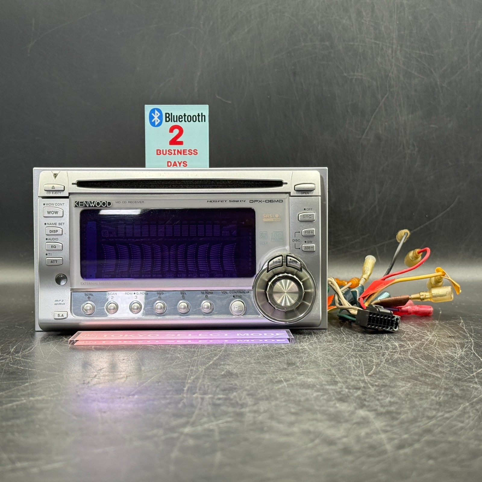 KENWOOD DPX-06MD 2DIN Car Audio CD MD Player JDM Added Bluetooth Tested In Stock