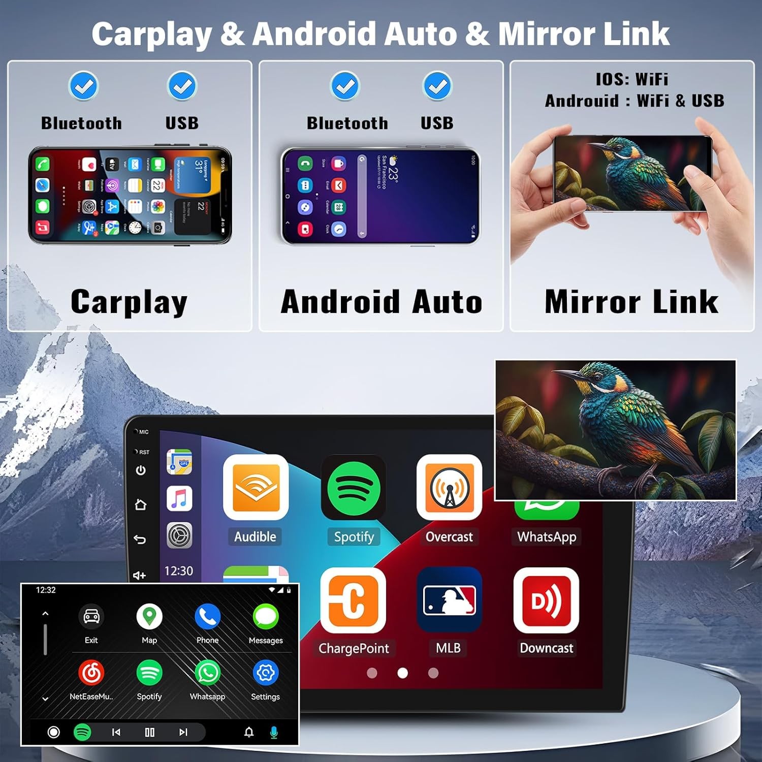 Para 2004-2008 Ford F-150 Android13 Carplay Coche Estéreo Radio GPS Portátil 32G