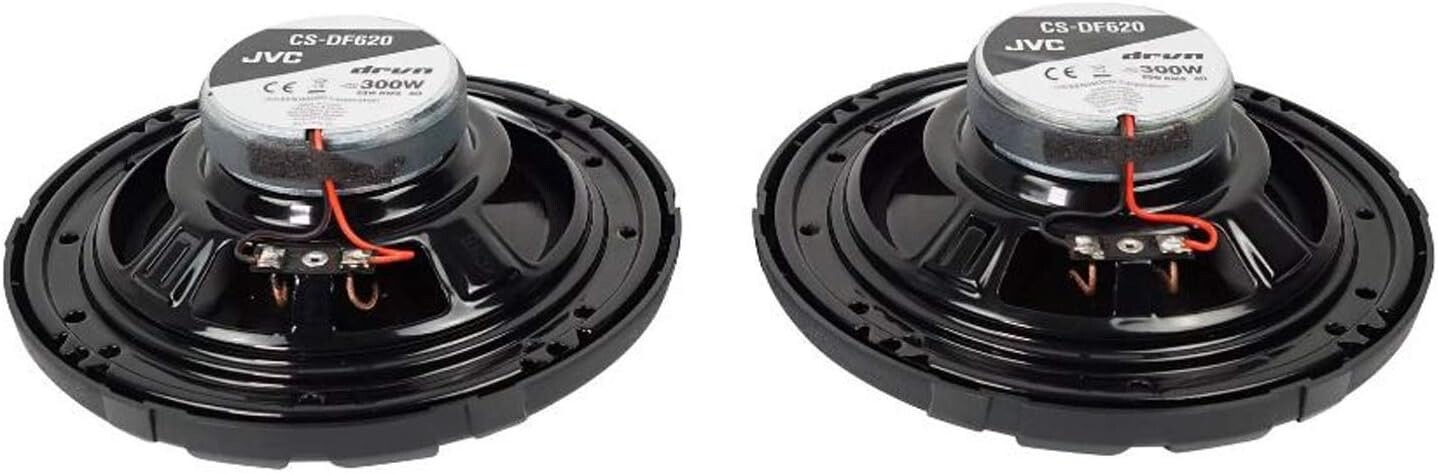4) JVC CS-DF620 6.5″ 2-Way Coaxial Car Audio Speakers