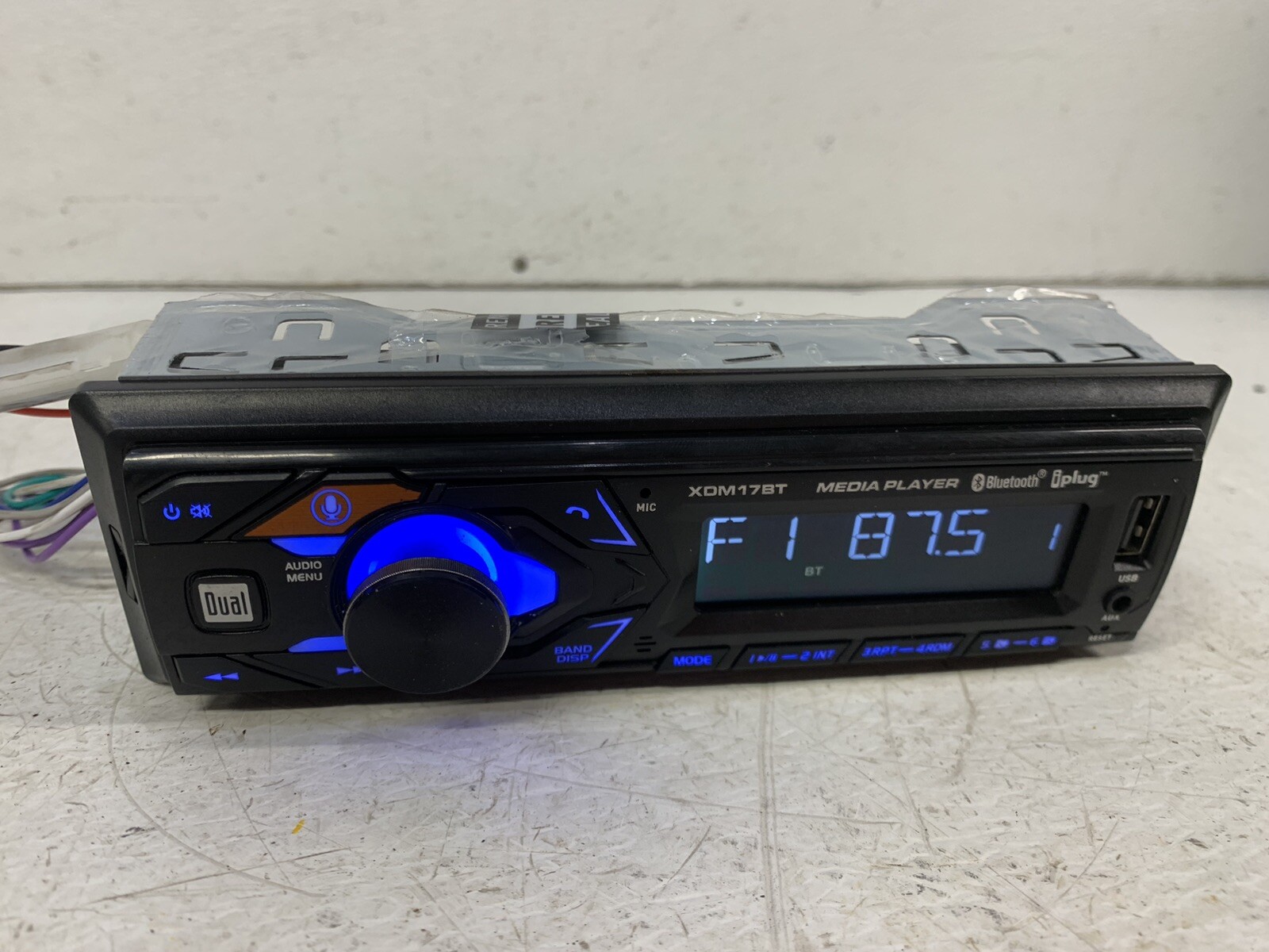 Dual XDM17BT radio stereo Media receiver USB AUX tested shallow mount