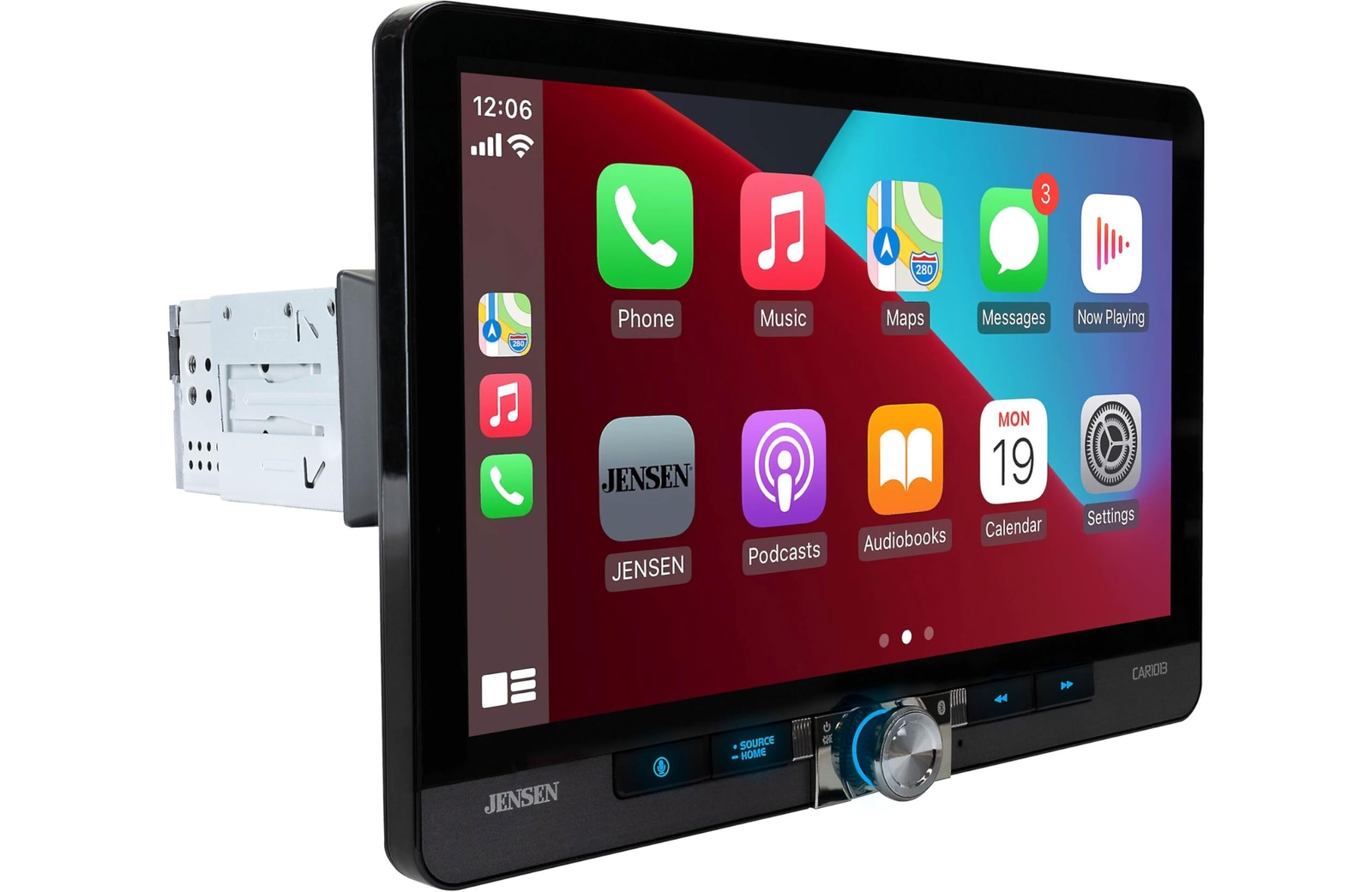 Jensen CAR1013 10″ Digital Multimedia Receiver, Apple CarPlay, Android Auto