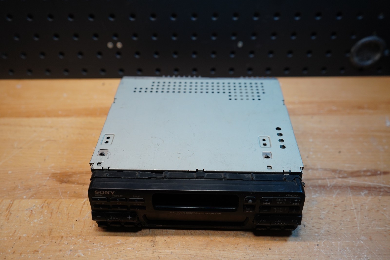 (O) Sony XR-C210 AM/FM Cassette Car Stereo Head Unit Vintage Flip Down