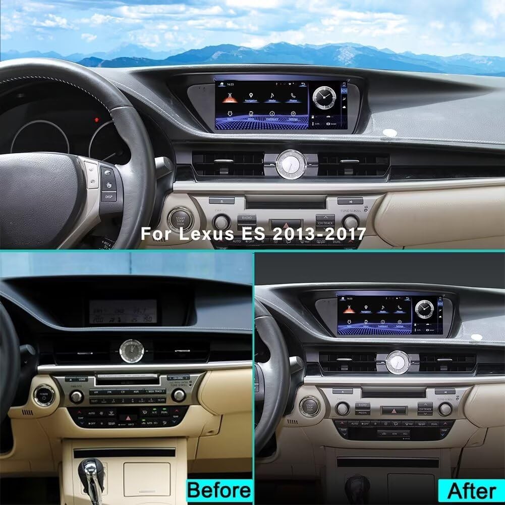 10.25″ For Lexus ES 2013-2017 Android Car Radio Stereo GPS Navi Carplay 8G+128GB
