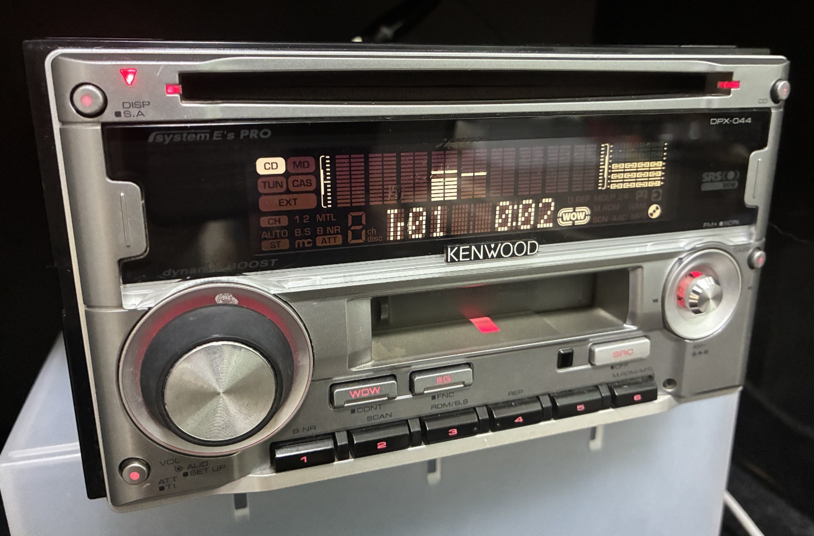 KENWOOD DPX-044 Car Audio 2DIN CD Cassette 13PIN-BUS Working Tested JDM USED