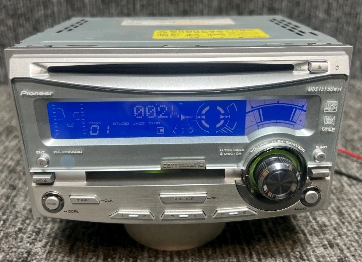 JDM Pioneer Carrozzeria FH-P055MD 2DIN Car Audio CD MD Player Tested Working