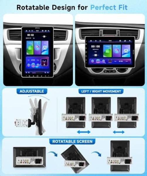 10.1 Inch Single Din Radio with CarPlay Android Auto Bluetooth 5.2 1280×720
