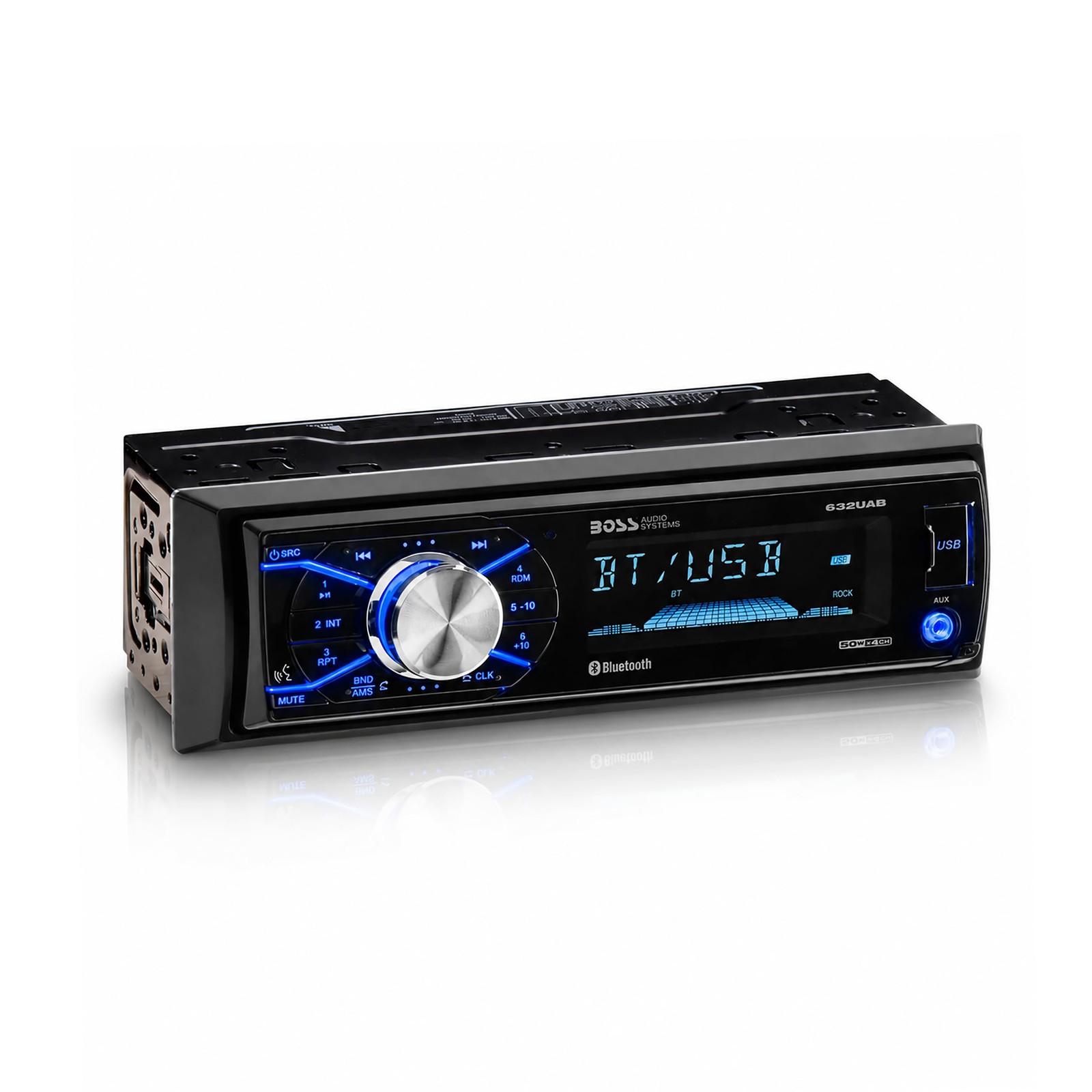 632UAB Car Stereo – Single Din, Bluetooth, No CD DVD Player, AM/FM Radio Receiv