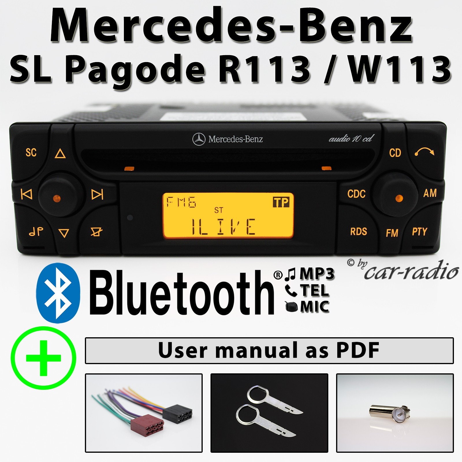 Mercedes R113 Car Stereo Bluetooth Radio Audio 10 CD MF2910 OEM Genuine Pagode