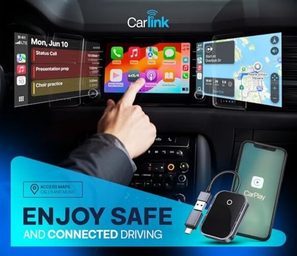 Carlink Wireless CarPlay & Android Auto Adapter for iPhone & Android – USB-C,