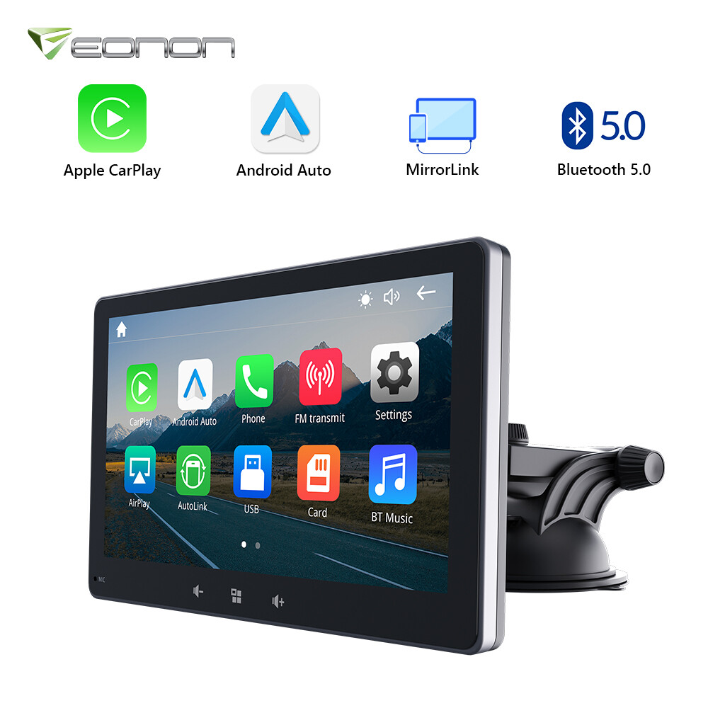 Portable Wireless Android Auto CarPlay 7″ QLED Screen Car Stereo Radio Bluetooth