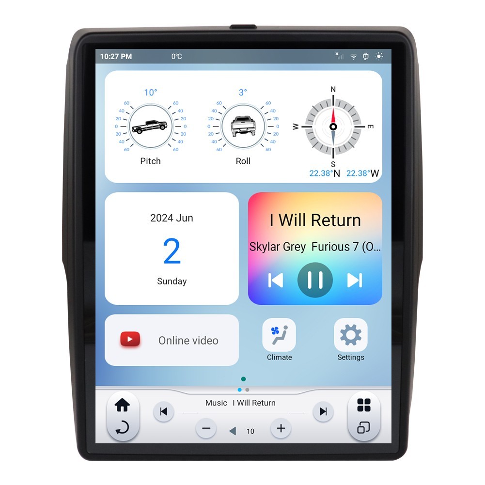LINKSWELL GEN6 “T” Style Radio for Dodge RAM 2013-2019 Carplay Android Auto GPS