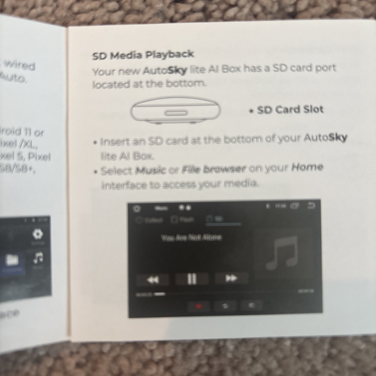 AutoSKY Wireless USB box CarPlay Android Auto Adapter NEW-SEALED