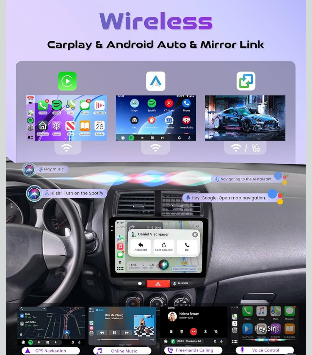 Android 15 Car Radio Mitsubishi Outlander Sport 2011-2017 4GB+128G 10.1″ Screen