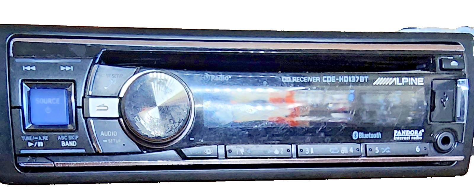 ⭐️Pre-Owned, TESTED⭐️ Alpine BT, CD, AUX, USB-(CDE-HD137BT)