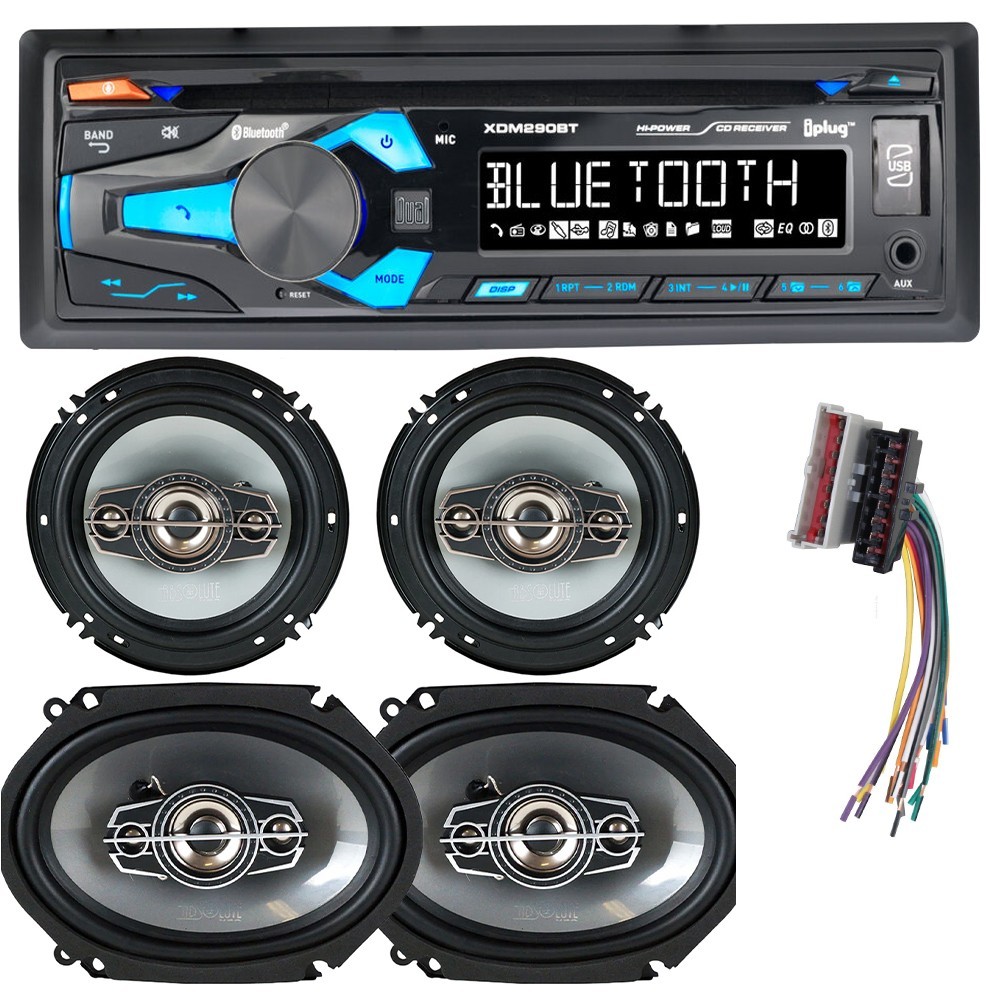 Bluetooth Car Stereo AM/FM Radio CD Player & Speaker Package for 1992-1996 F-150