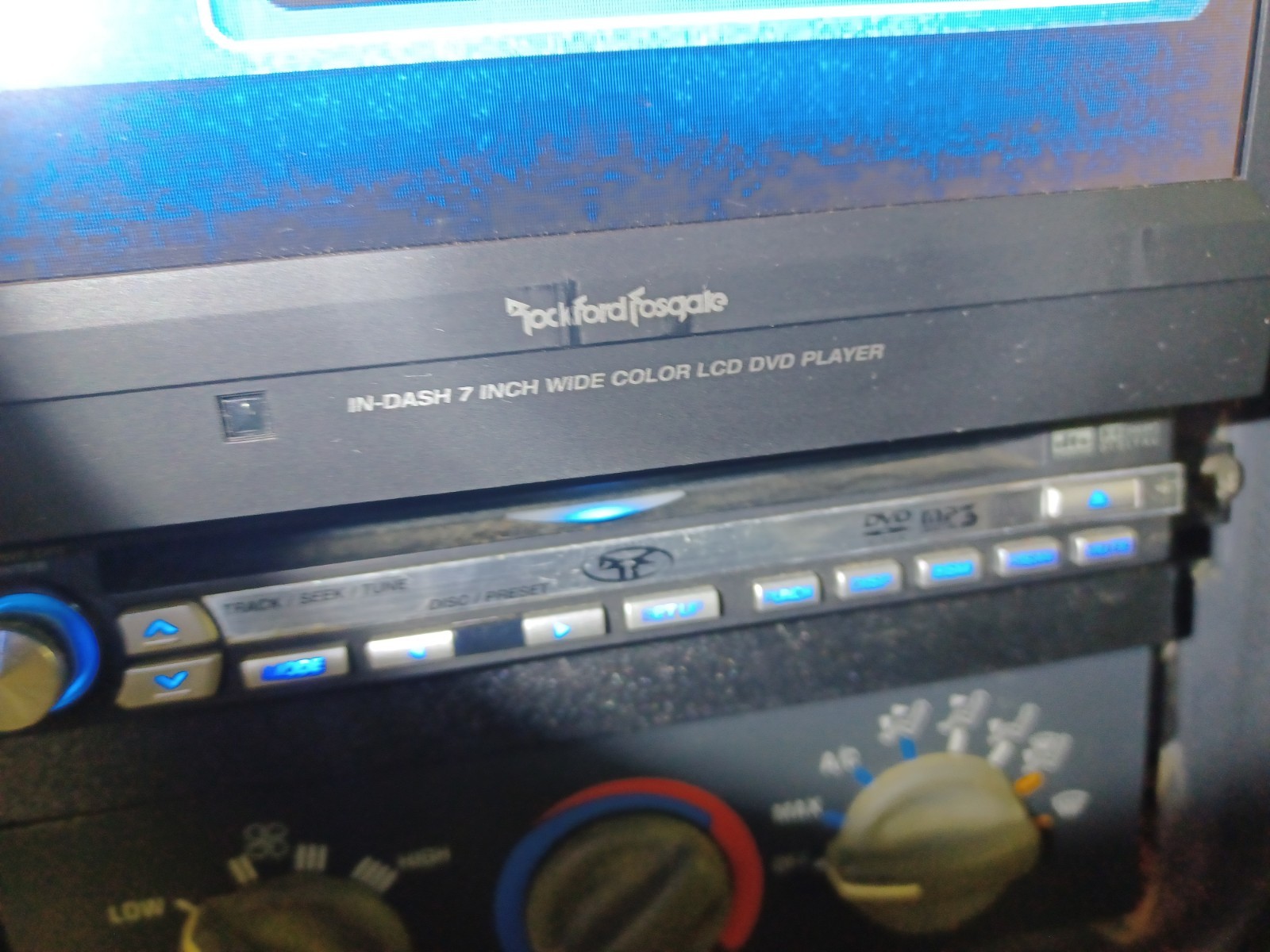 RARE OLD SCHOOL ROCKFORD FOSGATE RAVDVD2 7 INCH LCD CD/DVD PLAYER – W/ NEW STUFF