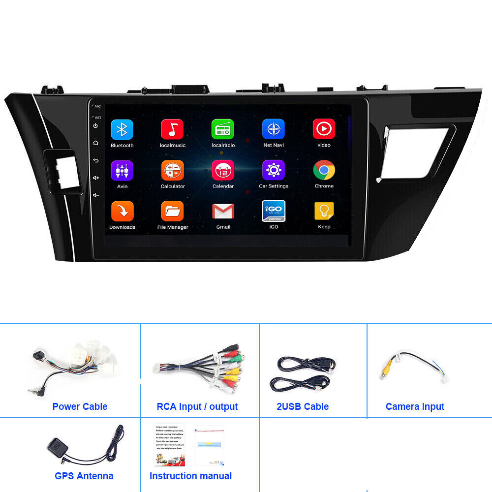 ANDROID 15 FOR TOYOTA COROLLA 2014-2016 32GB CAR STEREO RADIO GPS PLAYER CARPLAY