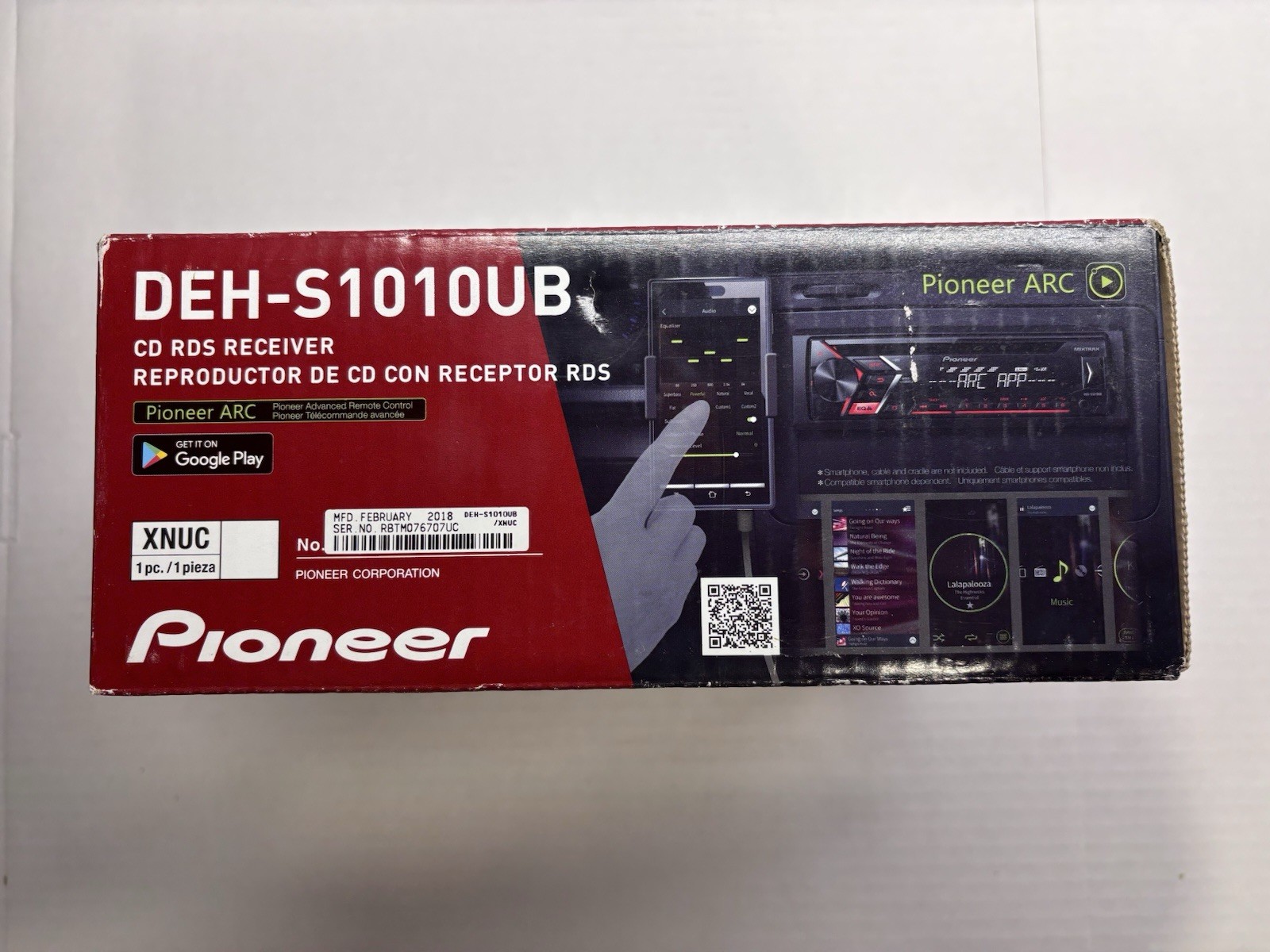 New in box Pioneer DEH-S1010UB Autoradio CD RDS Smartphone Compatible Car Receiv