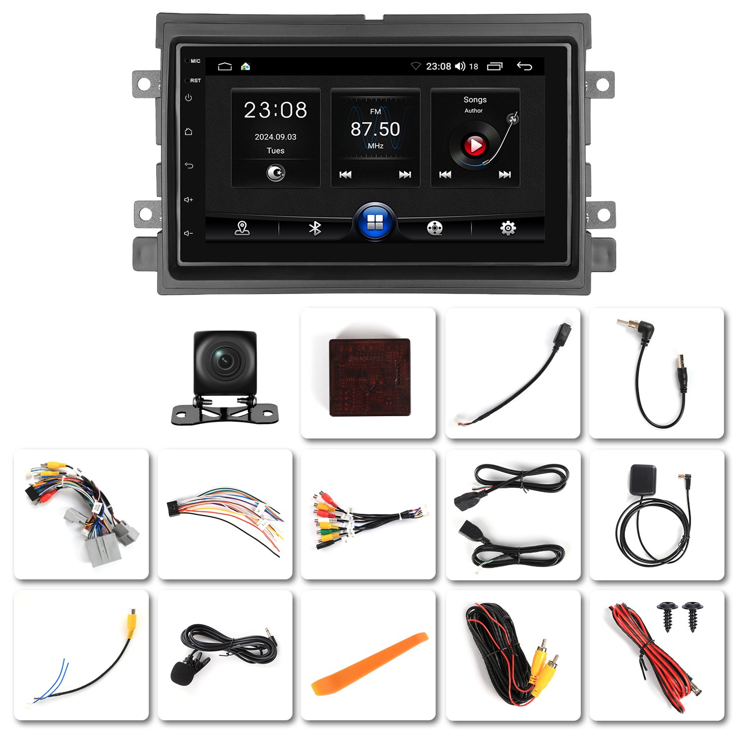 7 inch Touchscreen Car Stereo Fit for Ford F150 2004-2008 + AHD Camera