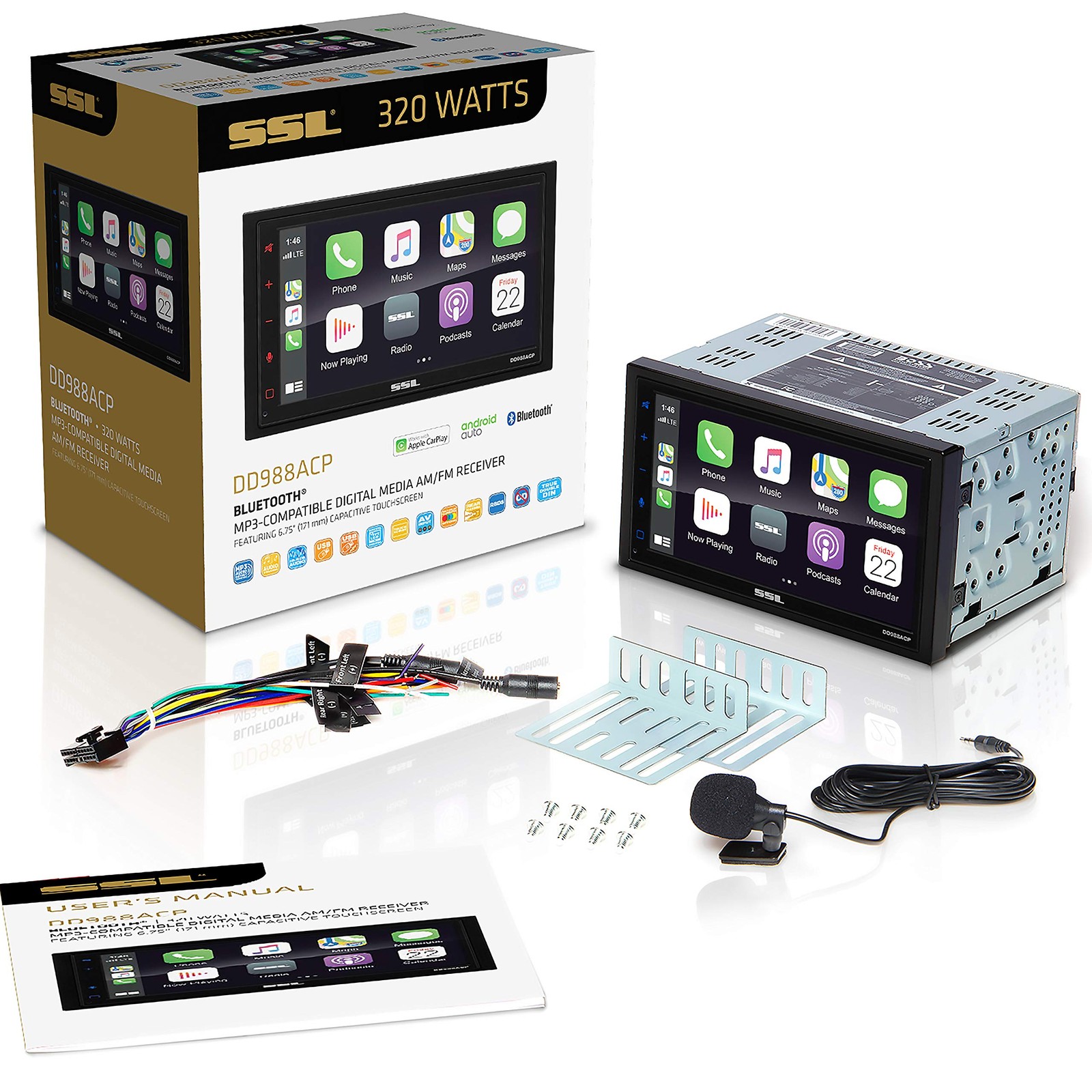 Sound Storm Laboratories DD988ACP Car Audio Stereo System – Apple CarPlay And…
