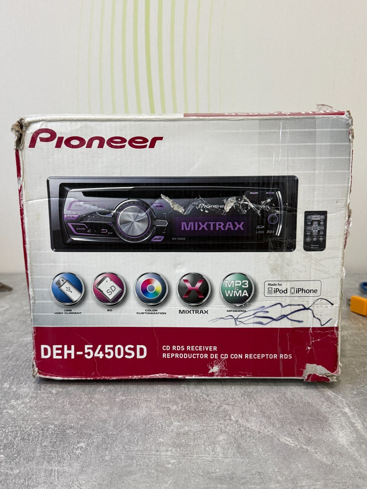 Pioneer DEH-5450SD Car Stereo Cd Player USB Sd AUX MP3 1DIN Radio