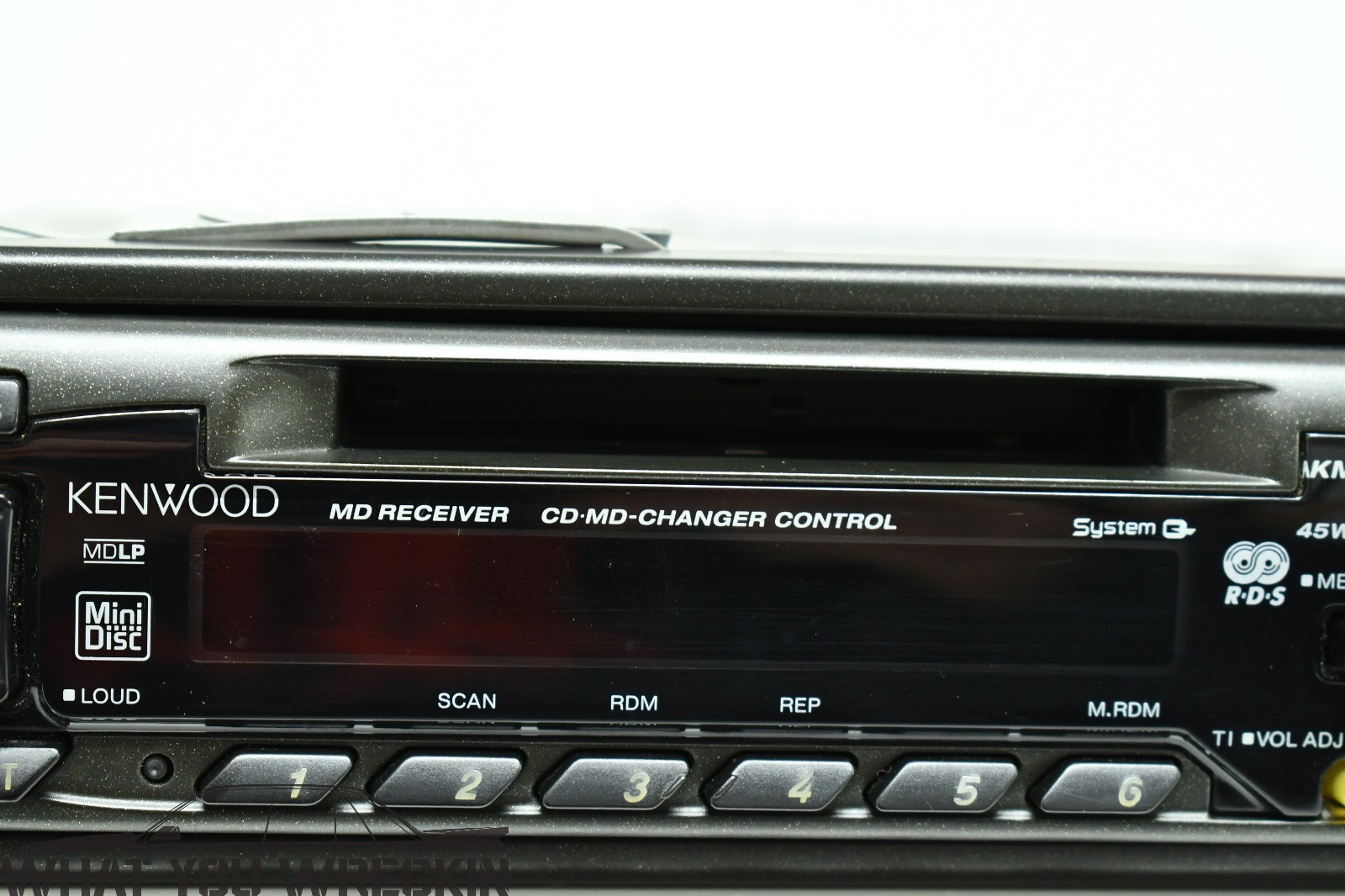 VINTAGE KENWOOD CAR RADIO MINI DISC HEADUNIT – KMD-673R with CD STACKER CONTROL