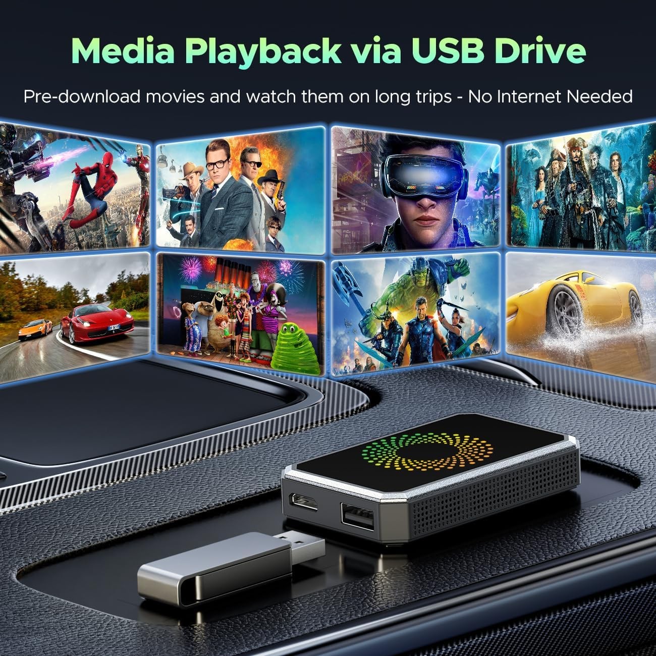 3 In1 Magic Video Box for Streaming Wireless CarPlay AI box Android Auto Adapter