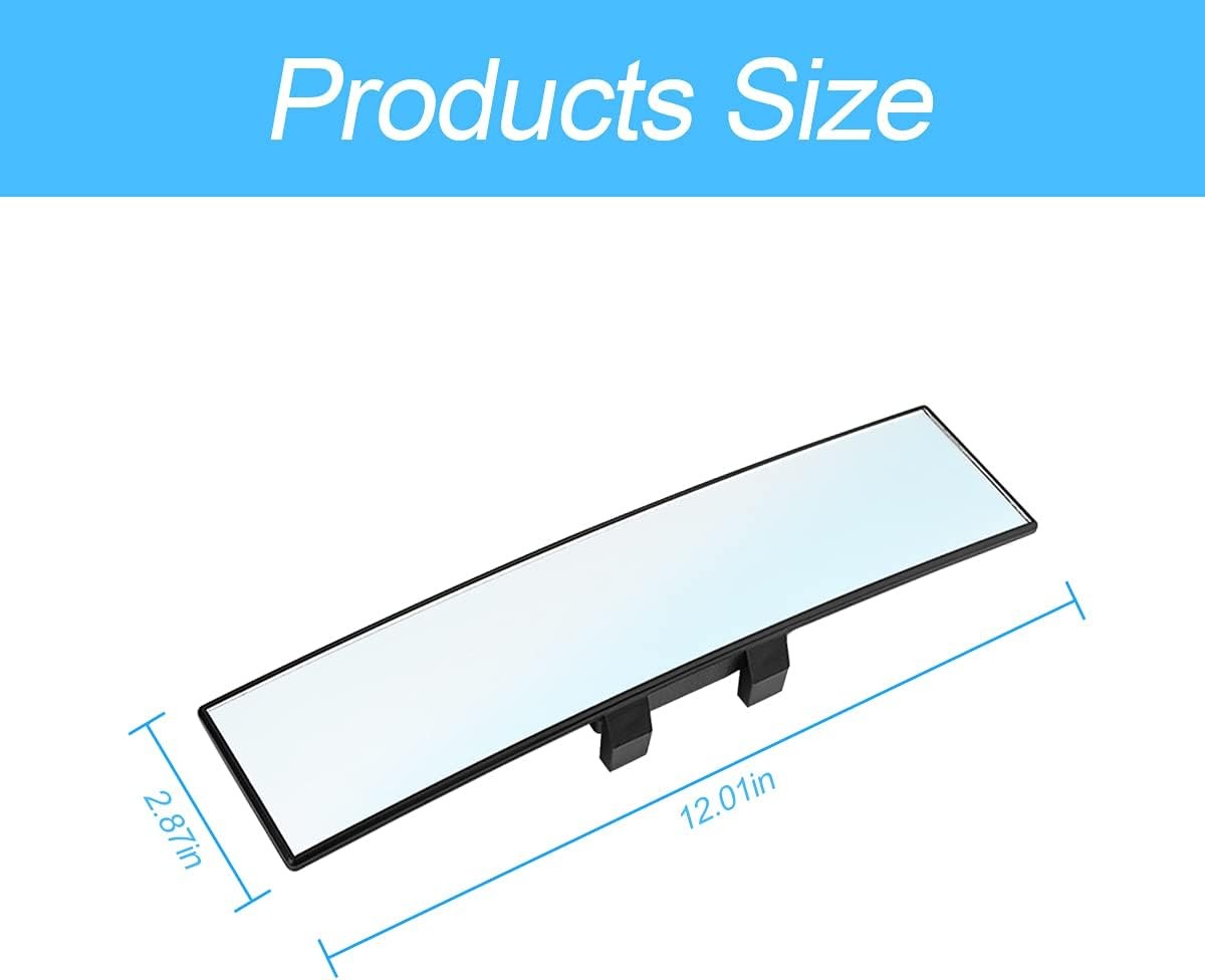 Car Rearview Mirrors, Shock Resistant Interior Clip-on Panoramic Rear View Mirro