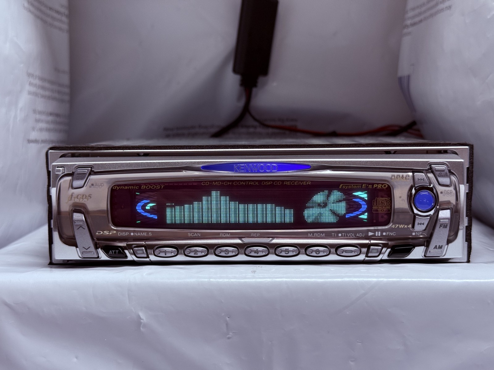Kenwood f-CD5 JDM Car CD Player Receiver Japan w/ External Bluetooth Tested