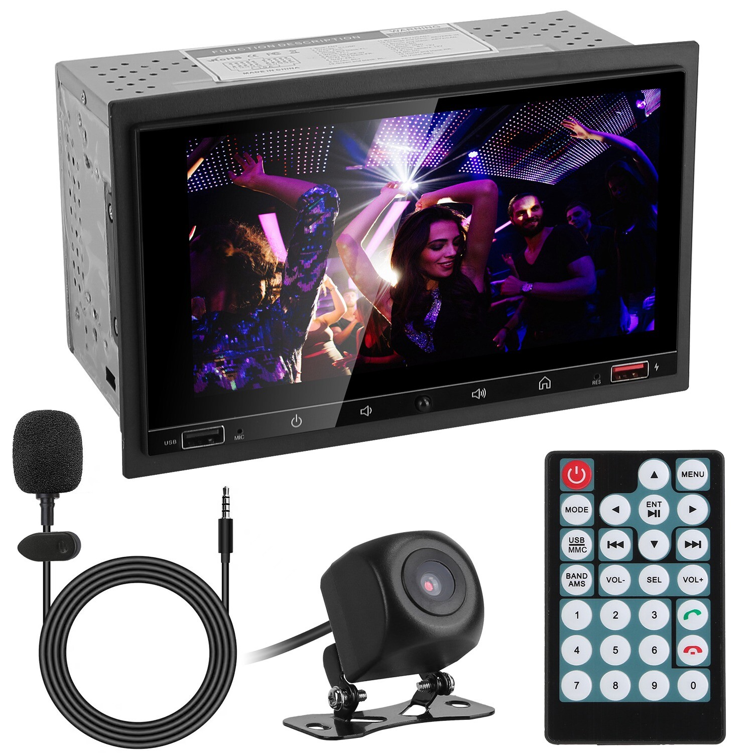 7in Universal Wireless Car MP5 Player 1080P Video Player Stereo Audio FM Aux/USB