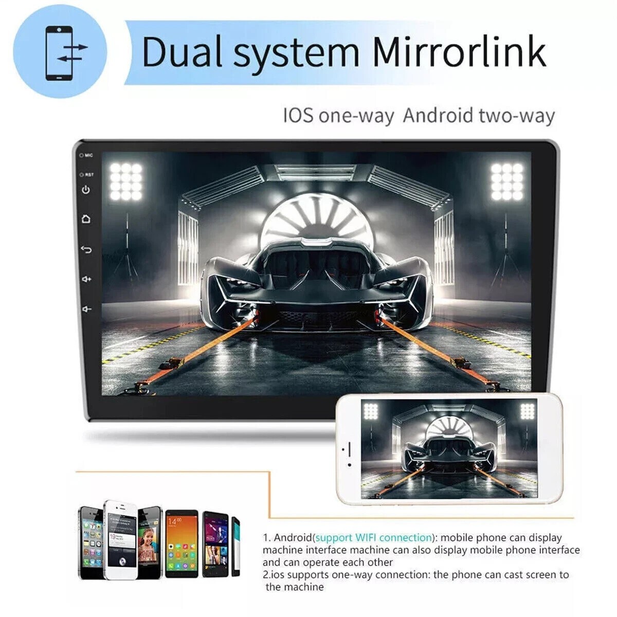 10.1” Car Radio Wireless Android CarPlay 4+32GB For 07-13 Toyota Sequoia Tundra
