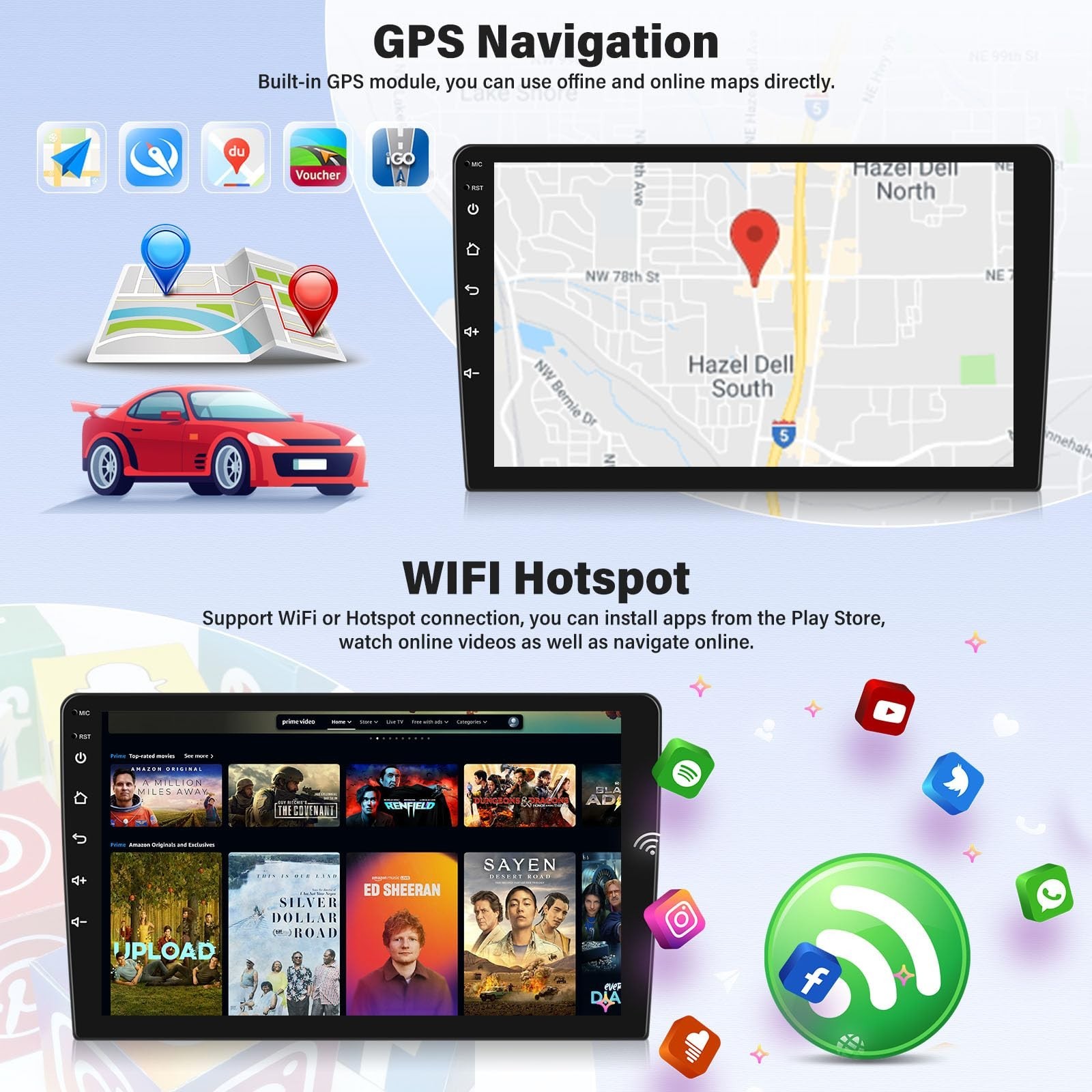 [4+128G] Android 15 Car Radio Stereo for Jeep Patriot Compass 2010-2016 with …