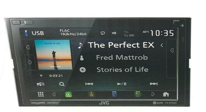 JVC KW-M750BT Apple CarPlay iPhone Android Auto Pandora XM Bluetooth Media 6.8″